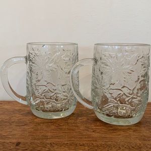 Set of 2 Glass Mugs